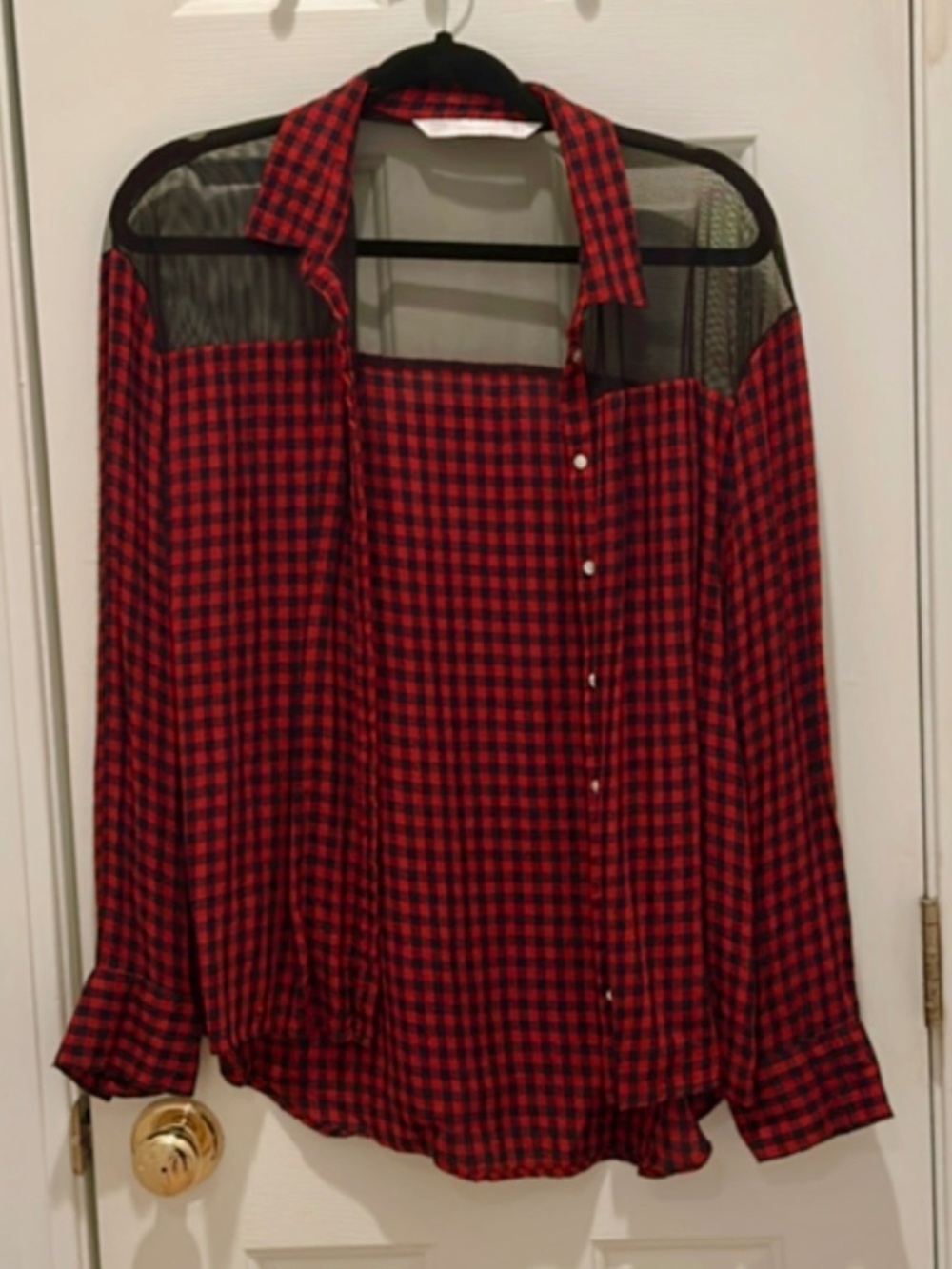 NWOT Zara Plaid Button-Up